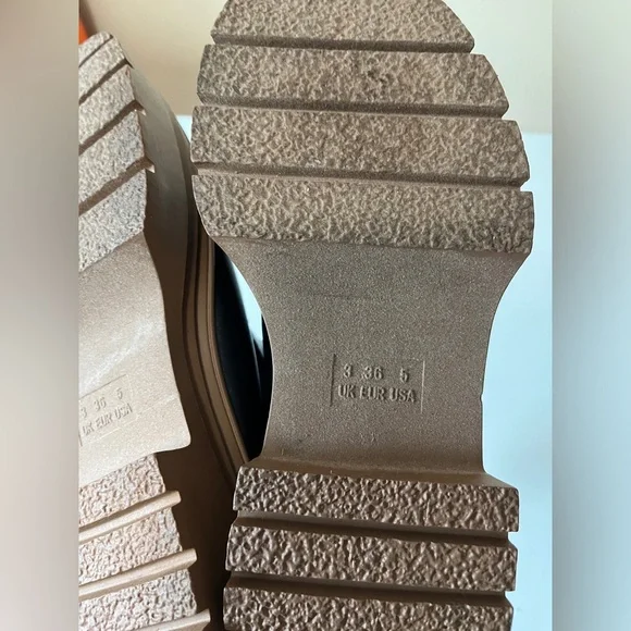 Primark Women’s Black/Brown Sz 5 Chunky Chelsea Boots Pull On - Picture 10 of 12